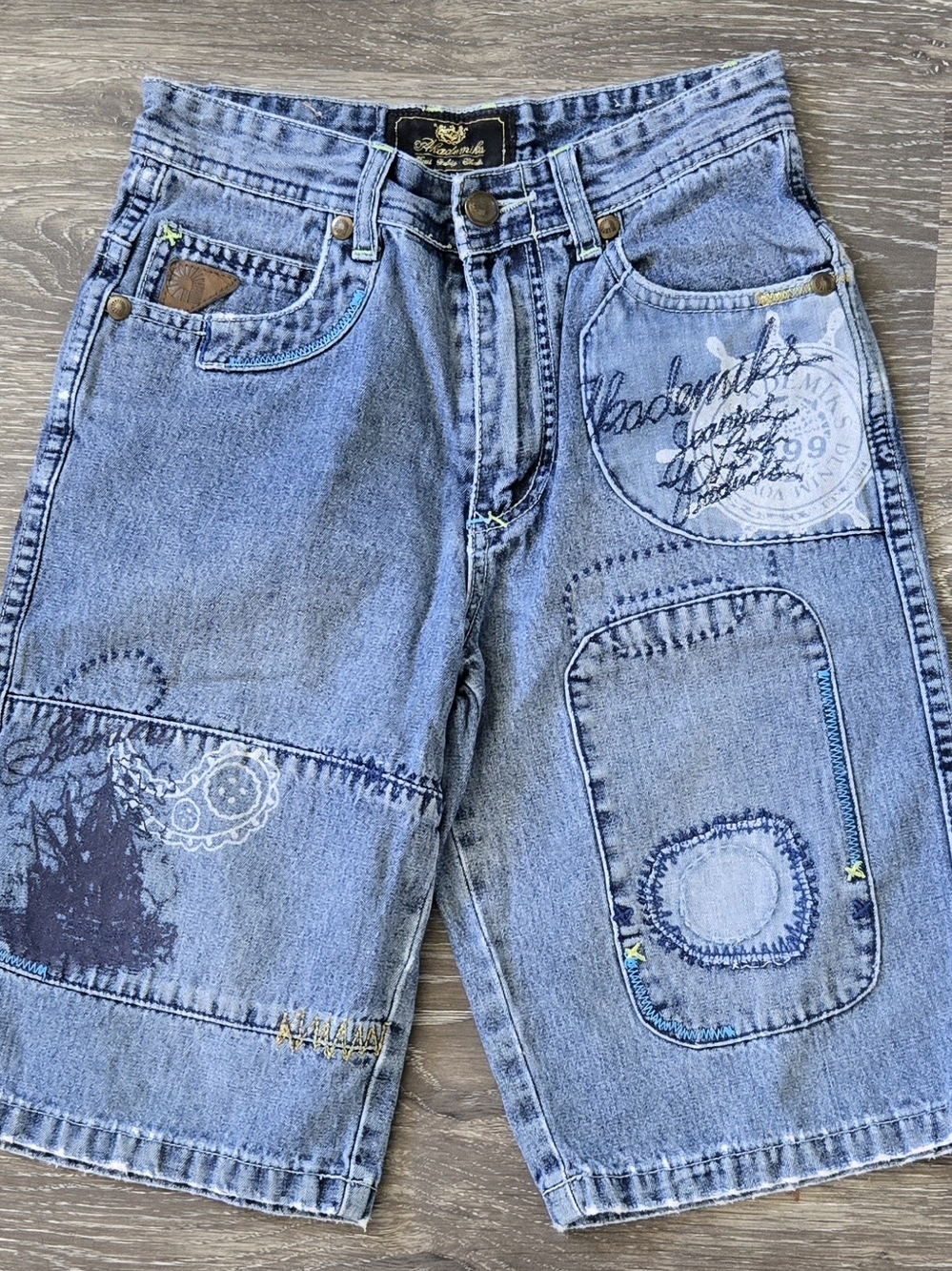Y2K Vintage Akademiks Jorts Embroidered Denim Shorts - Boys Size 10